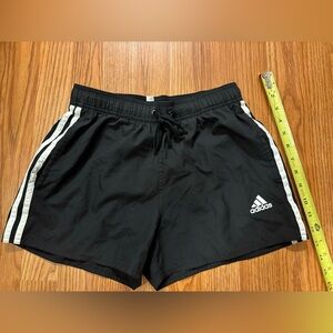 Adidas, size small, black swim trunks for men